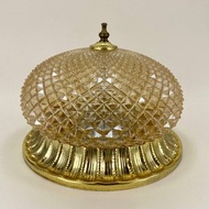 豪華吸頂燈|鍍金玻璃普拉方德和黃銅燈|金色吸頂燈