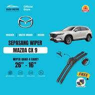 Mazda Cx-9 Quad Car Windshield Wiper Free Microfiber Cloth