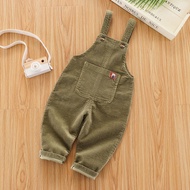 IENENS Baby Overalls Autumn Toddler Corduroy Long Pants 0-4 Years Girl Boy Dungarees Bottoms Clothes