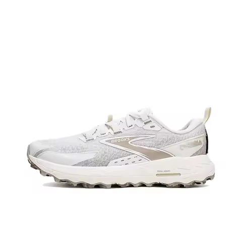 Brooks Cascadia18 Comfortable Low top Running Shoes Women's Coconut Milk White 1204161B146