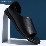 ✚timberland shoes；sandle women；crocs men； Kulit sandal lelaki 2020 sandal kulit musim panas baru trend lelaki kasut pant