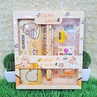Stationary Set Capybara 6in1 Chocolate 8015 Crayon Stationery Capybara Crayon 6 pcs