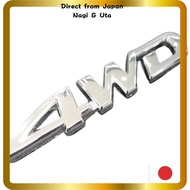 RYOTBASE 4WD Emblem Sticker, 3D Metallic, Waterproof, Car Exterior Custom Decal, SUV, Off-road, 4WD