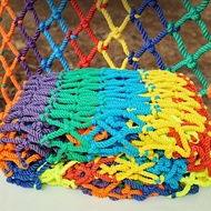Kids Safety Climbing Net - 3m x 1m Rainbow Webbing | 5cm Holes, Durable Woven Outdoor Playground Net