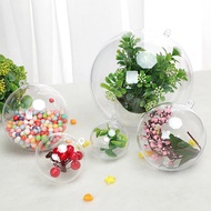 Clear Bauble Ornament For Christmas Wedding Holiday Decorations Transparent Ball Preserved Flower Pe