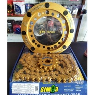 Sinnob Sprocket Gear Package Front Rear Chain CBR 250R Gold Red Blue Black