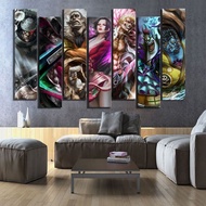 20x80CMx7Pcs อะนิเมะ ONE ชิ้นตัวอักษร Cool การออกแบบโปสเตอร์ผ้าใบภาพวาด HD พิมพ์ตกแต่งของขวัญ (ไร้กร