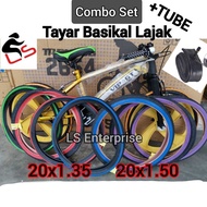 La-jak Tayar Sotong 20x1.35 20x1.50 Tayar Basikal 2-Tone Color Tyre Bicycle (1pcs)