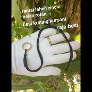 rantai leher/cincin besi kuning kursani raja besi