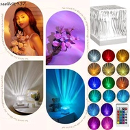 SEALLVIIT Water Ripple Crystal Lamp, 16 Colors Light Cube Ocean Waves Projector Light, Gradual Remot