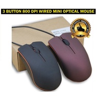 USB 3 BUTTON 800 DPI WIRED MINI OPTICAL MOUSE USB OPTICAL MOUSE ECONOMIC