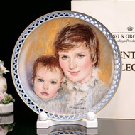 Royal Copenhagen B&G手工雕網紋花邊母愛1988哥本哈根限量瓷盤