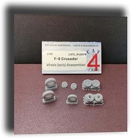 CAT4-R48079 1/48 F-8 Crusader Wheels (Early) Disassembled Aircraft Accessories
