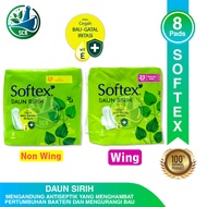 Softex Sirihdaun - Wing Non-Wing/ - 8 Pads