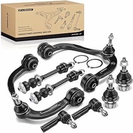 A-Premium 8Pcs Front Suspension Kit Upper Control Arm, Ball Joint, Sway Bar Link, Tie Rod End, Compa