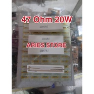 RESISTOR 20W 47OHM 20 WATT 47 OHM PUTIH BAGUS