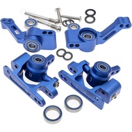 Blok Kastor RC Aloi & Blok Stereng & Pembawa Gandar Belakang untuk Traxxas 1/10 4X4 Slash, Stampede,