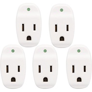 KMC Surge Tap Mini 5-Pek, 1-Outlet Grounded Surge Protector Adapter, 640 Joule, Power Plug Adapter
