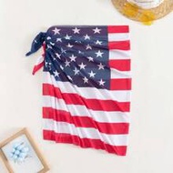 ผ้าคลุมลายธงชาติอเมริกา USA บีชสำหรับฤดูร้อน 4th of July