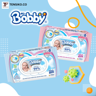 [HÀNG CTY CHÍNH HÃNG] COMBO 4 GÓI Khăn ướt cao cấp BOBBY 100 TỜ XANH  BOBBY 100 TỜ HỒNG