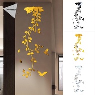 DIY Home Decor 3D Mirror Tiles Wall Sticker Flower Self Adhesive Stick-On Art