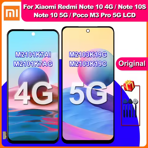 AMOLED For Redmi Note 10 Global LCD Note 10S Display M2101K7AI Screen Digitizer For Redmi Note 10 5G