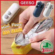 GEESO Mini Food Bag Sealer USB Rechargeable Sealing Machine Hand Pressure Snack Plastic Bag Heat-sea