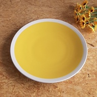 00208 Citrus Lemon Ceramic Dinner Plate Ceramic Plate/ Flat Dinner Plate/ Ceramic Dinner Plate/ Cera