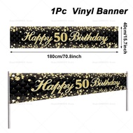 Happy 18th Birthday Banner Decoration 30 40 50 60th Anniversary Celebrations Vinyl Background Yard S