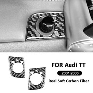 AIRSPEED Carbon Fiber For Audi TT 2001-2006 Rear-view Mirror Adjustment Knob Sticker Car Interior Ac