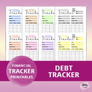 Printable Debt Tracker | Money Tracker | Debt Payment Tracker Log | PDF File Download | Finance Plan