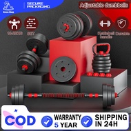Adjustable Dumbbell Set 10 20Kg Barbell Kettlebell Dumbbells Workout Set 6 In 1
