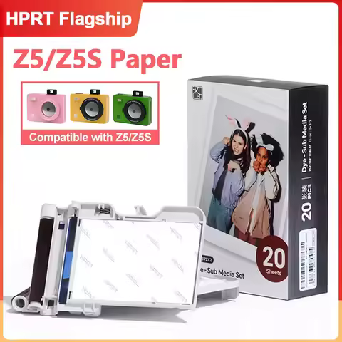 HPRT Z5/Z5S Color Photo Paper 2x3“ Dye-Sub Media For Z5/Z5S Instant Camera Printer 20/40 Sheets Wate