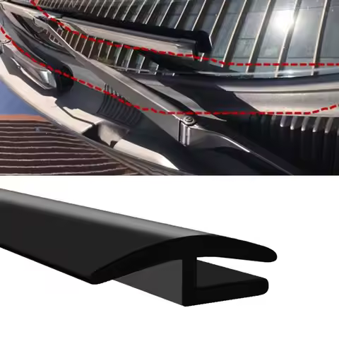 1.7M/5.6Ft Length Car Windshield Cowl Rubber Seal Strip H-Shape Profile Black Car Weather Stripping 