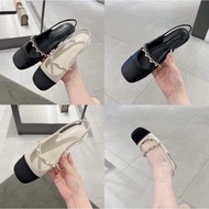 [Available] CnK Beaded Chain Back Strap Doll Shoes 2 Colors Fullbox WIDE FORM