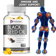 Premium Black Cumin Seed Oil Capsules - High Potency Cold Pressed Black Cumin Seed Oil for Digestive