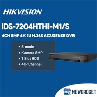 HIKVISION IDS-7204HTHI-M1/S 4CH 8MP 4K 1U H.265 ACUSENSE DVR OFFICIAL