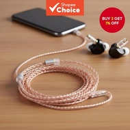 KBEAR 2PIN MMCX QDC TFZ Replacement Cord 4-Core Pure Copper Cable with 3.5mm Plug for KZ ZST ZSN PRO