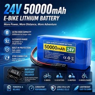 Lithium-Ion Battery 24V 30Ah 7S3P 18650 Pack 29.4V 30000mAh Electric Bicycle Moped Rechargeable Li-i
