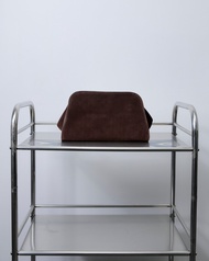 Penne Clutch Bag in Brown Suede with Removable Straps