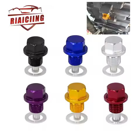 High Quality Accessories Nuts & Bolts Magnetic Engine Oil Pan Drain Adsorb Plug Bolt blue Red M12x1.