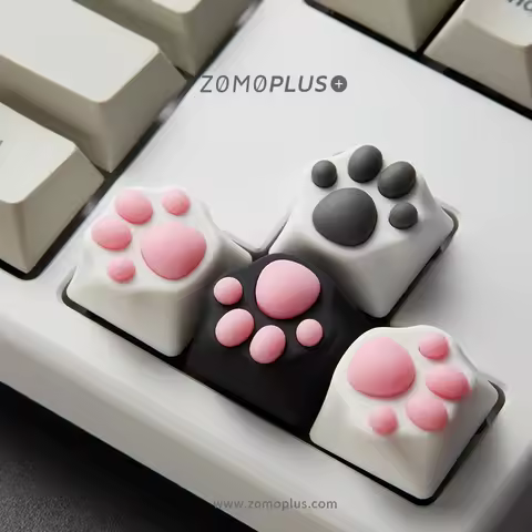ZOMO PLUS ABS& SILICONE SOFT AND CUTE KITTY PAW ARTISAN KEYCAP MECHANICAL KEYBOARD KEYCAP KAWAII CAT