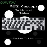 QUINTON Keyboard Keycap ABS 104Pcs Mechanical Keyboard 61/ 87 104/108 Colorful Blank Keycaps