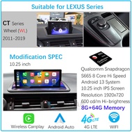 For Lexus CT 200 200h 2011-2019 Qualcomm Chips Android 13 Car Navigation GPS Multimedia Carplay Auto