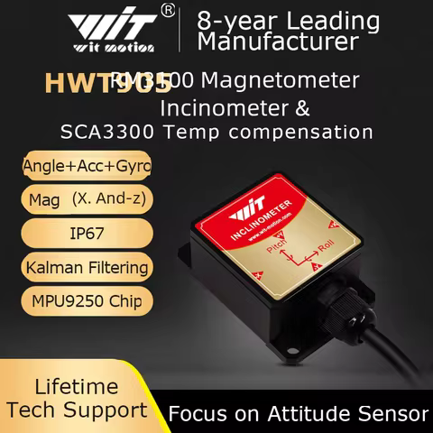 [Built-in RM3100 Magnetometer] Witmotion HWT905 Accelerometer+Angle(XY0.05°)+Digital Compass+Gyro+In