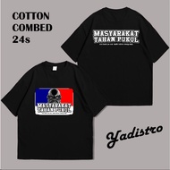 Hit Resistant Community T-Shirt Ora Wani Yo Ora Wedi Intine Mung Ready 24s Coton Combed Free Sticker