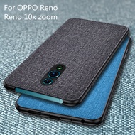 OPPO Reno 10x zoom Case Ultra Thin Soft Fabric Canvas Hybrid Protective Phone Cover