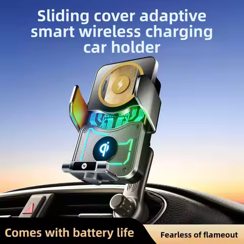 Car Smart Sensing Automatic Clamping Mounts For Samsung iPhone Xiaomi Phone Holder Wireless Charger 