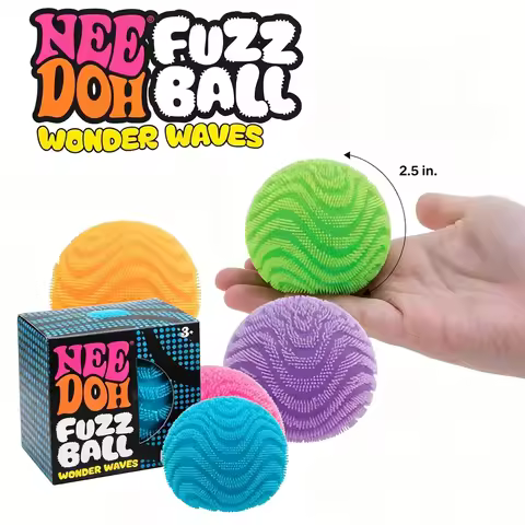 Schylling NeeDoh Fuzz Ball Series Stress Relief Toys Suitable Desktop Ornament For People Under Pres