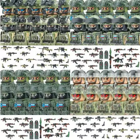 City Commando Special Forces Military Figures Building Blocks SWAT US Ukraine Army Soldiers Assault 
